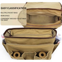 Bolsa Lateral De Motocicleta Negra Y Marrón Gran Capacidad Para Hombres Bolsa De Hombro Y Briefcase Motocross Material De Cuero Y Lona - details 3