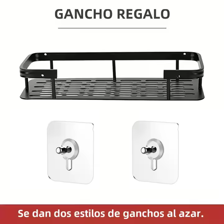 Escalera De Baño De Esquina Suction Sin Perforaciones Rectangular Para Ducha Y Pared Material Duradero Y Seguro Para El Hogar - 1