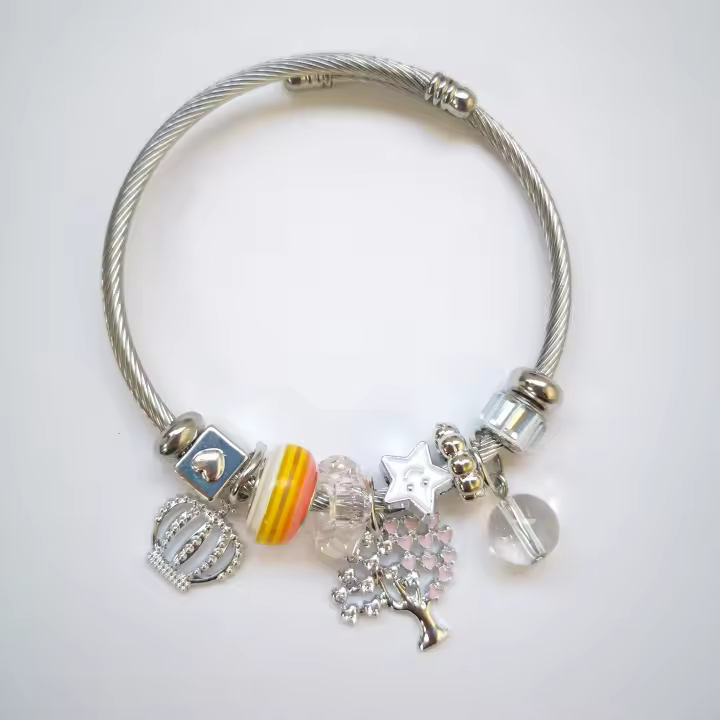 Pulsera S&LE CHIC de Acero Inoxidable con Charms - 1