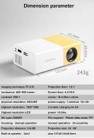 YG300 Proyector Portátil LED Para Teléfono Móvil Y Hogar Cine Con HDMI USB Para Laptop Corrección Mano Resolución 1920x1080dpi - details 6