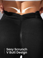 Shorts De Yoga Para Mujer Cintura Alta Sin Costuras Leggings De Ejercicio Transpirables Cómodos Y Estilizados - details 8