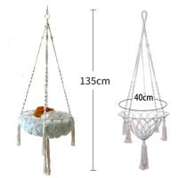 Nueva Hamaca Para Mascotas Gato Silla Colgante Tejida a Mano Con Alambre De Algodón Cesta Colgante Para Gatos Y Gatitos Juguete De Malla Para Interiores Suministros Para Mascotas - details 10