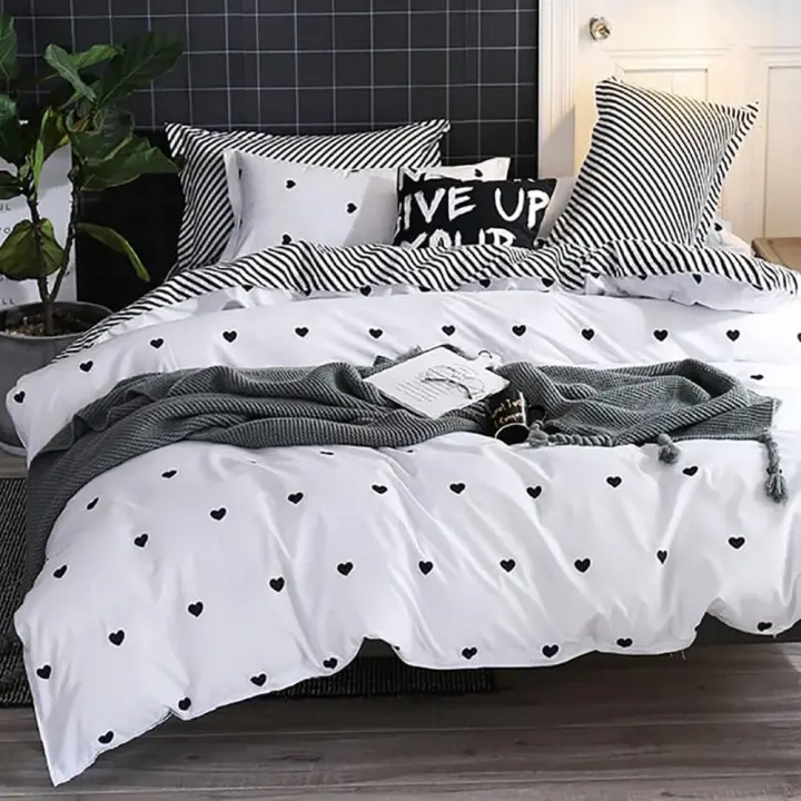 Checked Bed Linen 220 x 240 cm Beige Checked Pattern Microfibre Bed Linen Sets and 2 Pillowcases 80 x 80 cm ÖkoTex Certified Duvet Cover Reversible Bed Linen with Zip - 1