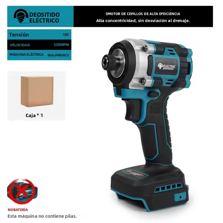 Destornillador Eléctrico Sin Cable De Mujer Eléctrica Herramienta De Energía Multifuncional Recargable Para Batería Makita 18V - 1