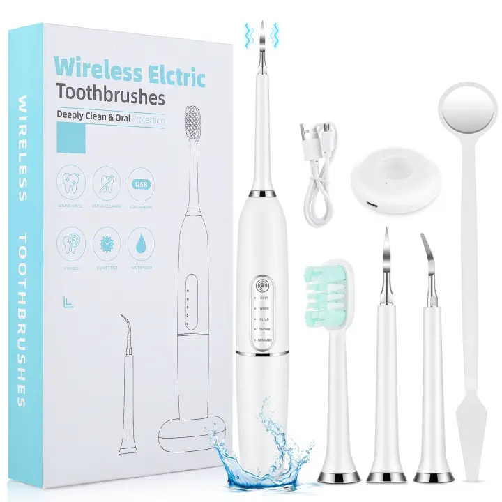Cepillo de dientes eléctrico ultrasónico, removedor de cálculo Dental, limpiador de dientes, blanqueador de dientes, escalador, limpieza de sarro Dental, cuidado bucal - 1