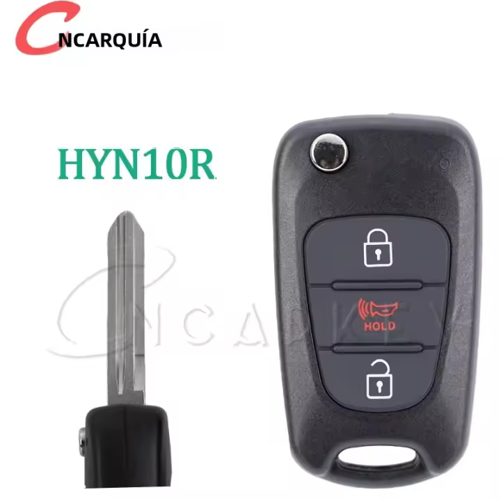Carcasa De Llave De Coche 3 Botones Para Kia Hyundai Rio Soul Sportage 2010-2014 TOY40 HYN10R Hoja Con Reemplazo Fob Remoto - 1