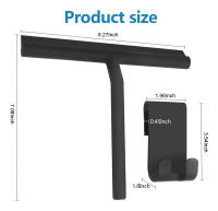 Cepillo De Ducha Para Vidrio Con Portador De Silicona Limpia Puertas De Ducha Y Espejos De Baño Material De Goma Y Plástico Herramienta De Limpieza Ecológica Para Ventanas Y Paredes De Vidrio - details 13