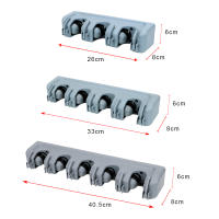 Soporte De Mopa De Plástico Montado En La Pared Con Gancho Para Escoba Multi Funcional Organizador De Baño Con 3/4/5 Posiciones - details 6