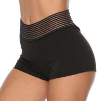 Shorts Deportivos De Cintura Alta Para Mujer Sexy Leggings De Gimnasia Y Yoga Transpirables Sólidas De Poliéster Fitness Briefs - details 6