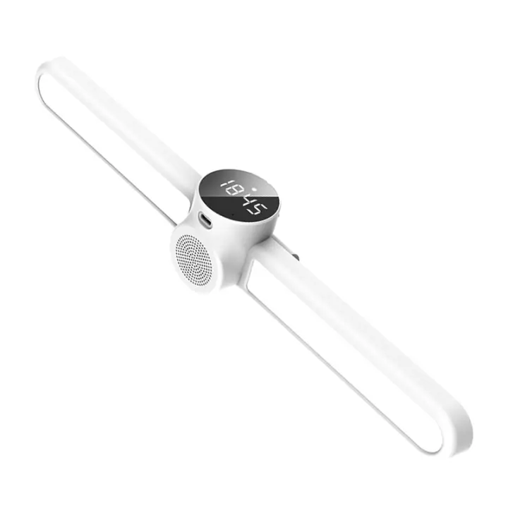Lámpara De Mesa LED Con Reloj Y Alarma Luz De Lectura USB Recargable Para Cabecera Y Armario Cuidado Ocular Magnético Moderno - 1