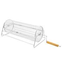 Carcasa De Barbacoa Manual En Acero Inoxidable Con Base Y Carretel Rotativo Para Exterior Relleno De Rotisserie Herramienta De Cocina Resistente Al Calor - details 3