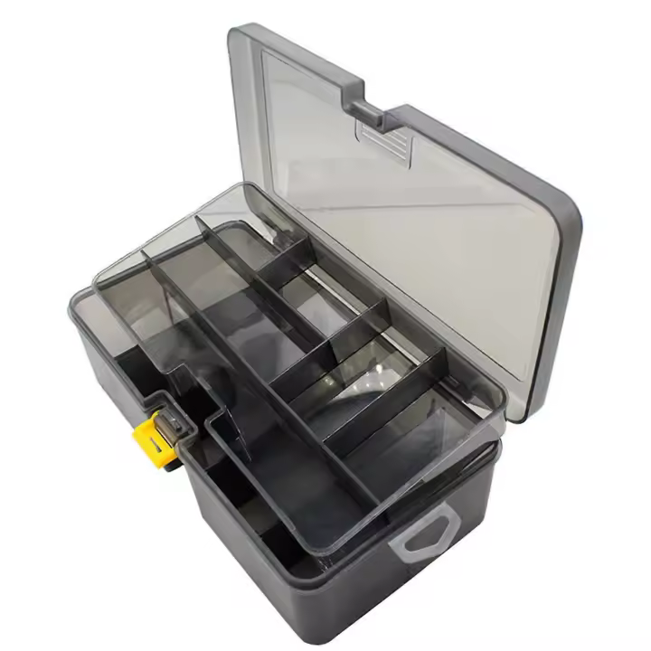 Caja de aparejos de plástico transparente - 1