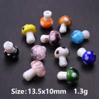 12pcs Pendantes De Hongo Persimmon Simplicidad Para Creación De Joyería DIY Accesorios De Vidrio Para Hombres Y Mujeres - details 9