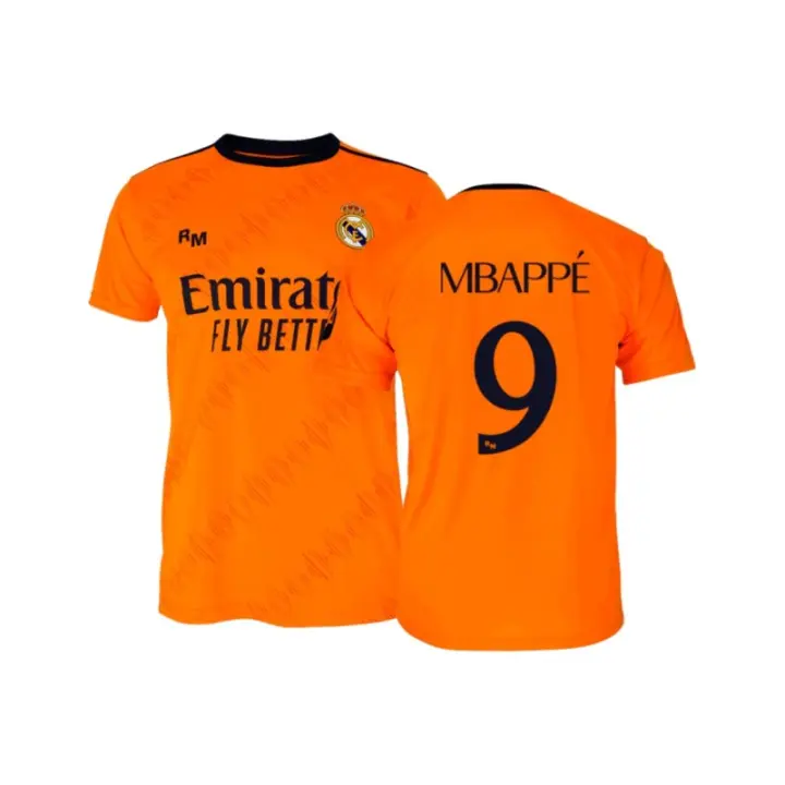 Real Madrid Conjunto Niño Camiseta - Mbappe 9 - segunda Equipación de la Temporada 2024-2025 - Réplica Oficial SEG2425CAMSMBAP - 1