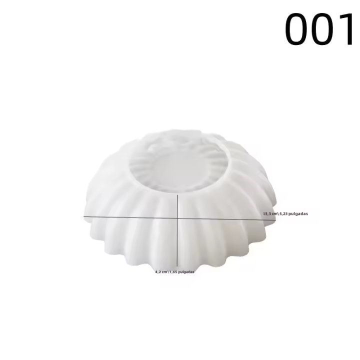 Molde De Silicona Para DIY Borde De Terciopelo Y Base De Vela De Gypsum Bola De Almacenamiento De Lace Molde De Resina Para Artesanías - 1