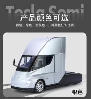 Modelo De Camión Tesla SEMI Simulación 1:24 Con Sonido Y Luz Juguete De Coche De Aleación Con Amortiguador De Choque Delantero Rueda Giratoria Para Niños Mayor De 14 Años - details 13
