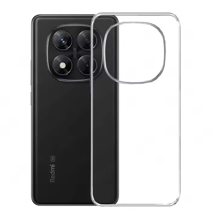 Funda Compatible Con XIAOMI REDMI NOTE 14 PRO 5G Carcasa Básica, Forro Gel TPU Silicona Líquida Mate Suave Flexible, Ligera, Color Negro Transparente, Ajuste Perfecto, Acceso Conectores, Case Meloenvias mle18 - 1