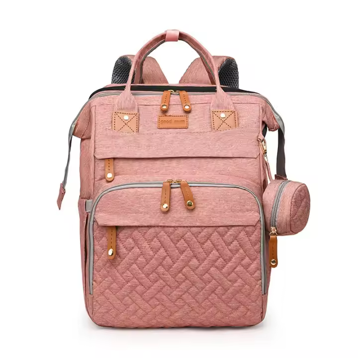 Bolsa de almacenamiento de Doble Capa para Mamá con cambiadores, juguetes, mochila de viaje para pantalones Bolso de Piel sintética para Madre de Bebe, 15,5x12,5x7,5 pulgadas, cochecito de Bebe (Negro) - 1