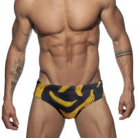 Bragas De Natación Para Hombre En Blanco Estampado De Moda Verano Pantalones De Playa Traje De Baño Deportivo Surfista - details 2