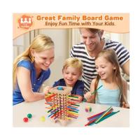 Juego de Mesa de Madera, 42 Dados de Madera de Colores, juguetes Educativos de Matemáticas para niños de 3, 4, 5 y 6 años, juego de motricidad FINA. - details 2