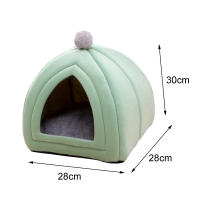 Cama De Gato Lindo Casa De Perro Semi-Cerrada Sofá Nido De Velours Lavable Caliente Y Cómoda Para Perros Pupusas En Interiores Y Exteriores - details 5