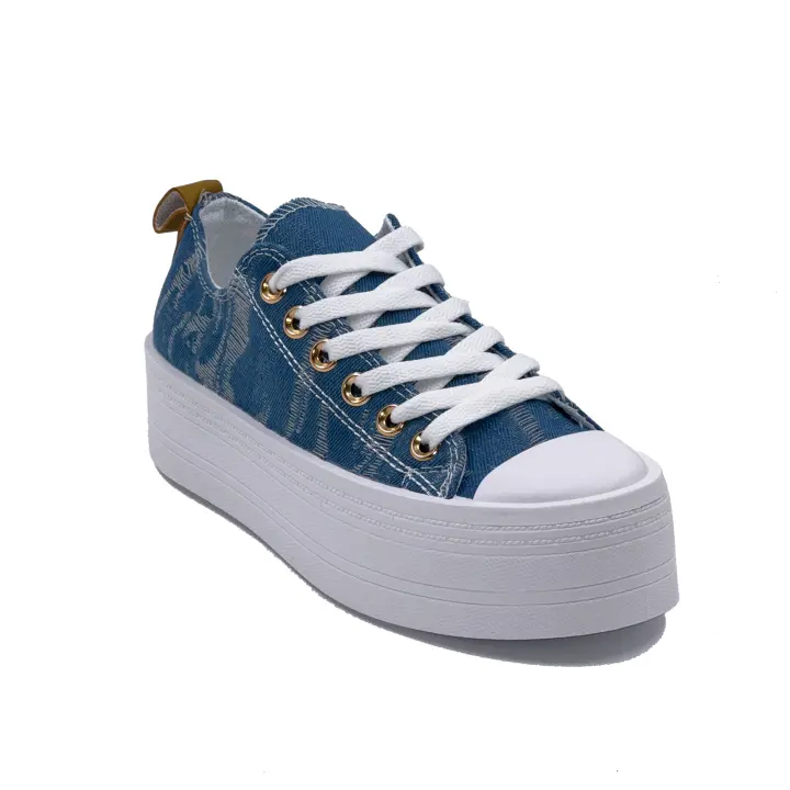 JZ Hermanos Zapatos casuales de lona con plataforma para mujer - 1