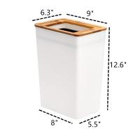 Bote de Basura pequeño de plástico, Contenedor de Basura Blanco de 9 litros, Papelera, Papelera pequeña y Delgada para baño, Sala de Estar, Hogar, Cocina - details 0
