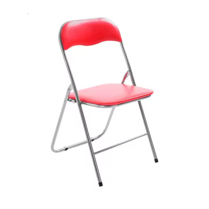ORION91 Silla AQUILA Plegable Acolchada Piel Sintética y Estructura Metálica - Color ROJO 39 x 44 x 78 cm - SpazioLuzio - 1