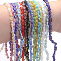 48pcs Bolas De Vidrio Planas Y Redondas De 8mm Multicolor Murano Para Fabricación De Joyas Pulseras DIY Accesorios - details 6