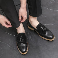 Zapatos De Liderazgo Elegante Para Hombre Casual Formal Slip-on Loafers De Cuero Tassel Para Noche Fiesta Boda Zapatos De Velada - details 25