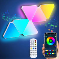 Lámparas De Triángulo USB Bluetooth 5V WiFi Luz LED RGB Para Ambiente De Juego Y Dormitorio Sincronización De Música Lámparas Mágicas Rítmicas - details 15