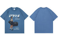 Camiseta Hip Hop Casual Para Hombres 2023 Estilo Harajuku Con Poster De Niña Japonesa Manga Corta Prenda Suelta De Algodón Impresión Gráfica De Calle - details 5