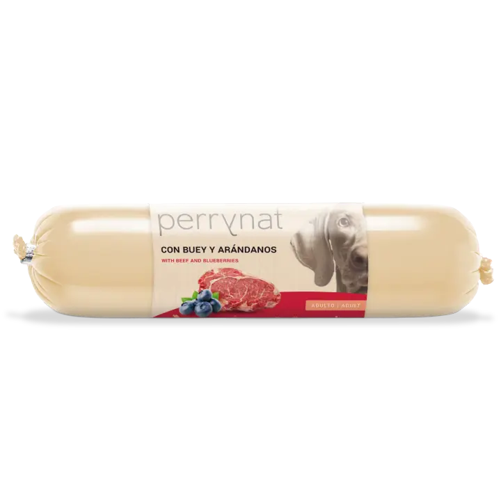 Dibaq Perrynat, comida húmeda, perro, barra buey y arandanos, pack 3 uds x 800 gr - 1