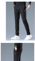 Pantalones Casuales Para Hombre Primavera Otoño 2025 Nuevo Ajustados De Cintura Elástica Color Sólido Negocios Pantalones Talla Media - details 13