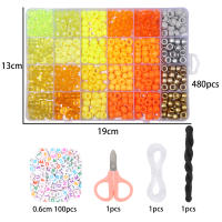 Kit De Perlas Para DIY 480pcs Con Letras Y Agujeros Grandes Espaciadores De Acrílico Para Creación De Joyería Pulseras Y Suministros De Cabello - details 8