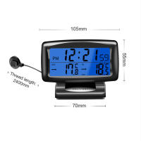 Reloj Y Termómetro Para Coche 2 En 1 Con Pantalla LCD Retroiluminada 12H/24H Interchangeable Para El Hogar Y La Oficina - details 1