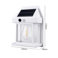 Luz solar de pared para exteriores, sensor de movimiento de salida y Puesta del Sol, Luz de pared de tungsteno, Luz Nocturna para patio, Luz LED de pared exterior, Tres Modos de iluminación, luz de seuridad para Porche frontal exterior, decoración de par - details 0