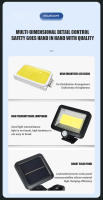 Luz Solar Recargable Con Sensor De Movimiento Exterior 1/4/6 COB Luz De Pared Impermeable Emergencia Calle Jardín Porche LED - details 13