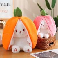 Juguete De Peluche Divertido Joy Kawaii En Forma De Zanahoria Y Fresa Que Se Transforma En Conejo Regalo De Cumpleaños O Navidad Para Niños - details 5