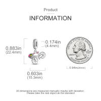 Encantos De Cocodrilo Plateado En Plata Con Dibujo Colorido Encantos Colgantes Para Pulseras Y Collares Joyería DIY - details 46