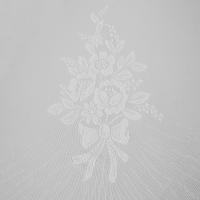 Cortina De Cocina Blanca Con Patrón Floral De Encaje Jacquard Transparente Para Decoración De Ventana De Casa Y Café - details 3