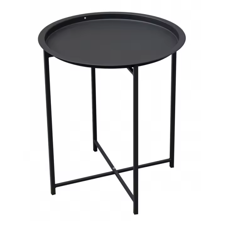 Mesa de centro de hierro antracita Diam 46x52 cm Moia - 1