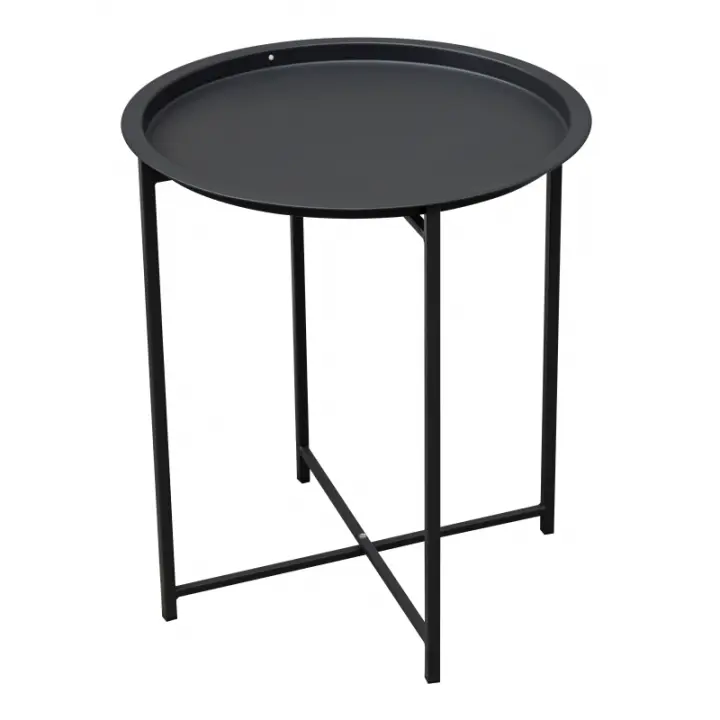 Mesa de centro de hierro antracita Diam 46x52 cm Moia - 1