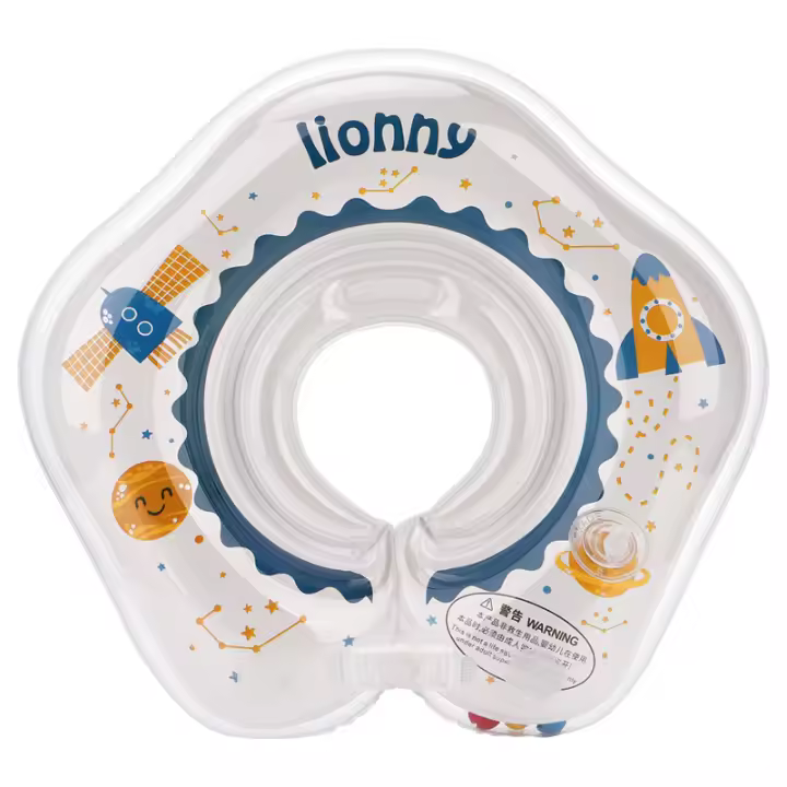Anillo de natación para bebé Lionny, anillo de natación inflable transparente de grosor medio para niños recién nacidos con dibujos animados - 1