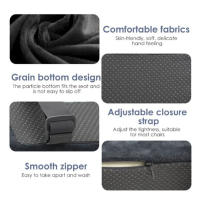 Almohadillas De Apoyo De Codos Para Silla De Oficina 1/2 Piezas Espuma De Memoria Ergonómica Cubierta De Brazaletes Universal Para Alivio De La Presión - details 2