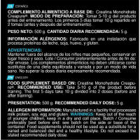 ERIX NUTRICION  CREATINA CREAPURE 500 GR NEUTRA  Recuperación Muscular  Aumentar Masa Muscular y Resistencia  Pre y Post entrenamiento  Gran Solubilidad - details 6