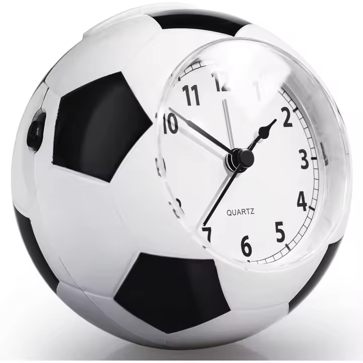 Despertador de Escritorio con Forma de Balón de Fútbol - Reloj de Noche para Sala de Estar-Gift de Navidad y Cumpleanos para Niños - 1