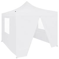 vidaXL Carpa plegable profesional con 4 paredes acero blanco 3x3 m - details 0