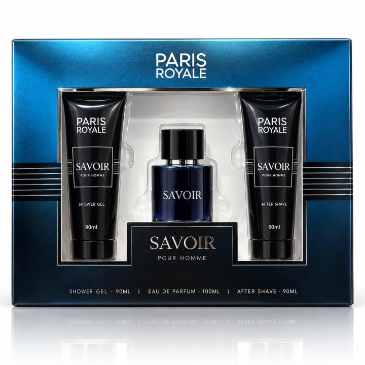 Savoir Pour Homme Set Paris Royale 100 ml. Estuche para hombre con Eau de Parfum 100 ml, gel de ducha 90 ml y after — oferta en Miravia