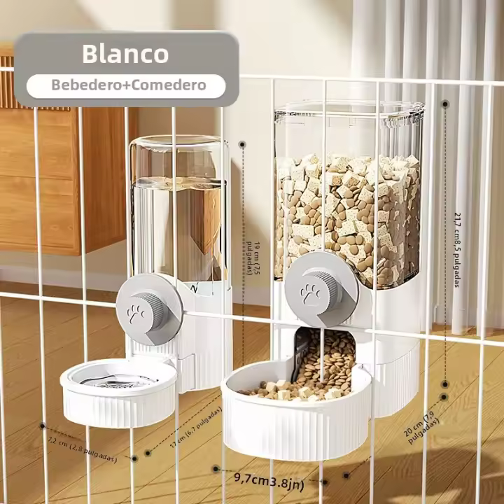 Cacerola Automática Para Mascotas 1.2L Alimentador Para Perros Gatos Conejos Recipiente De Alimentos Colgante Para Pequeños Puppy - 1